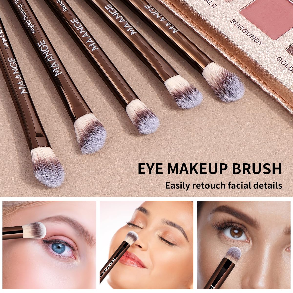 MAANGE brushes secured in travel case, protects bristles on the go