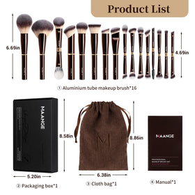 MAANGE complete brush set laid out to show variety and organization benefit