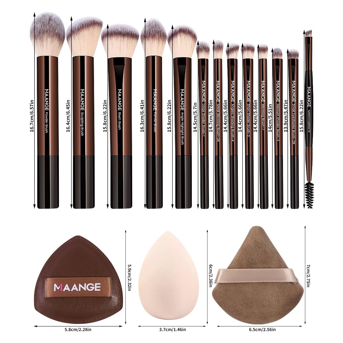 MAANGE contour brush on skin swatch demonstrating sculpting control