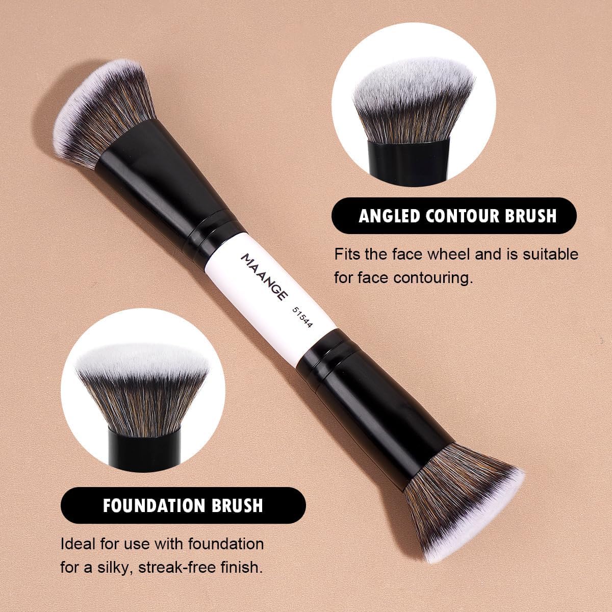 MAANGE dual-ended brush switched to show both functional heads for versatility