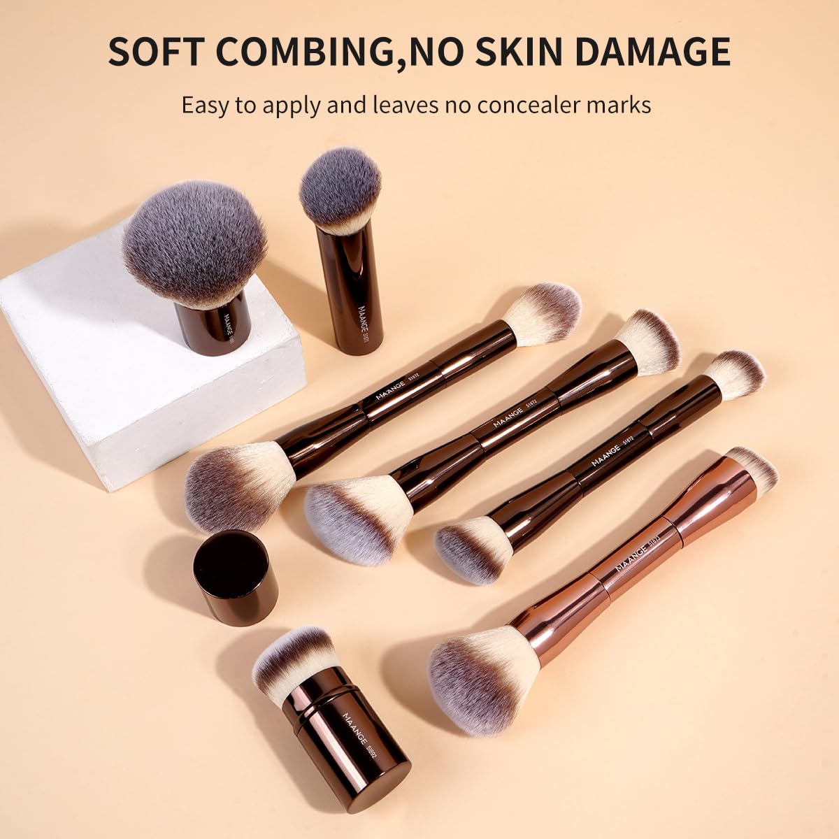 MAANGE full eye brush layout, provides precision tools for detailed looks