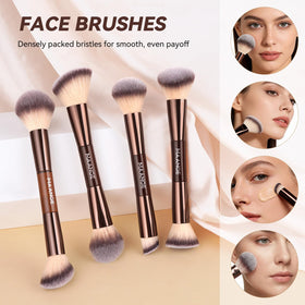 MAANGE assortment of eye brushes arranged for precise blending and detailing