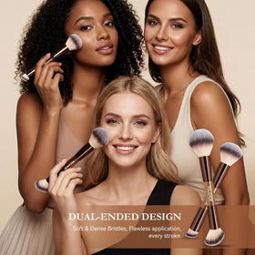 MAANGE eye brushes detail and size comparison for precise shadow work