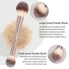 MAANGE eye brushes fanned to display variety for blending and precision