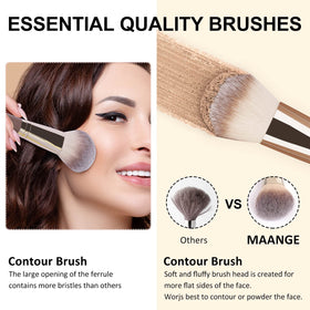 MAANGE face brush applying foundation for even, streak-free coverage