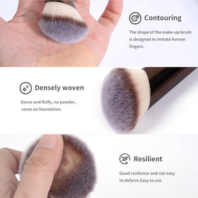 MAANGE foundation brush applying liquid foundation, ensures smooth coverage