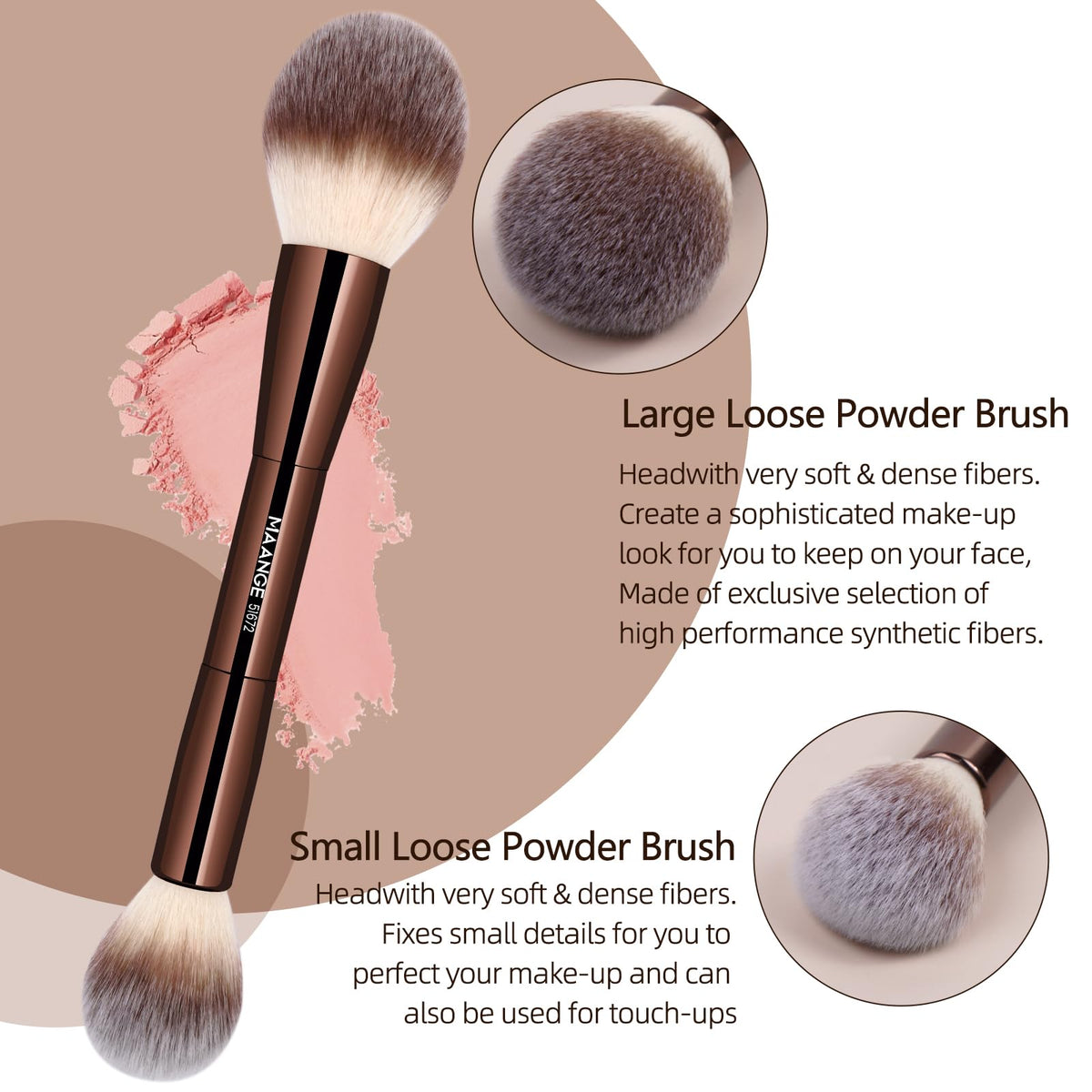 MAANGE foundation brushes detail highlighting soft bristles for even application