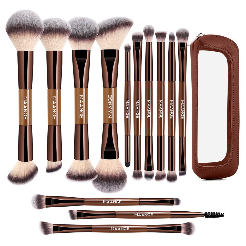 MAANGE front packaging showing coffee travel bag and brush set for organized storage
