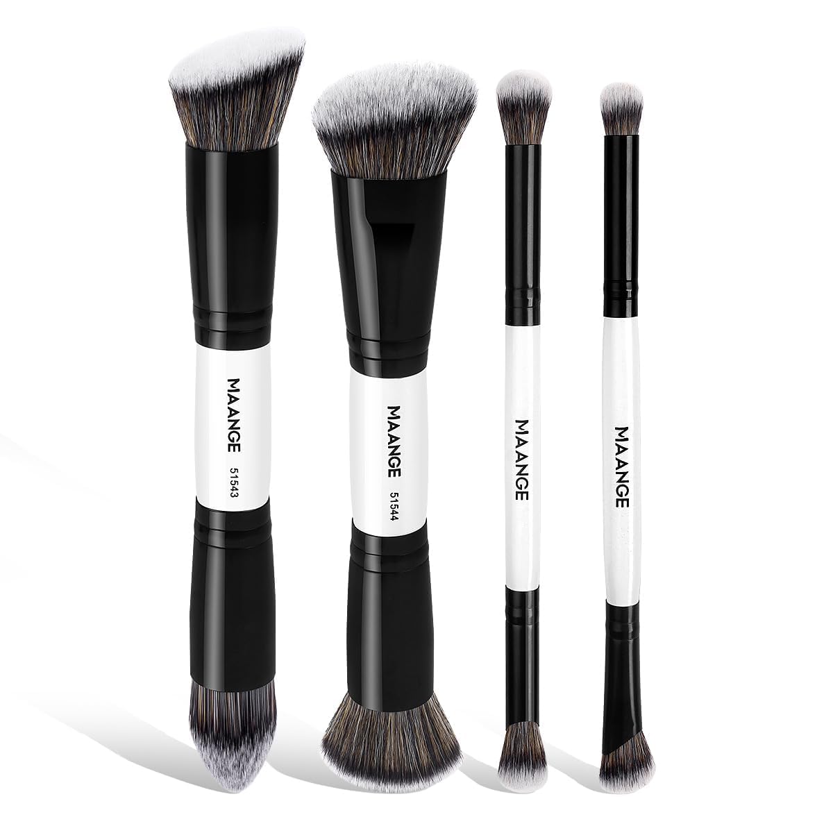MAANGE front packaging showing compact dual-ended brush set and benefits