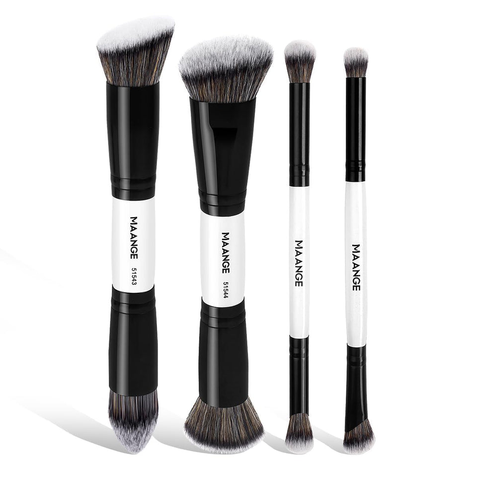 MAANGE front packaging showing compact dual-ended brush set and benefits