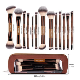 MAANGE brushes styled on a vanity to suggest everyday, on-the-go use