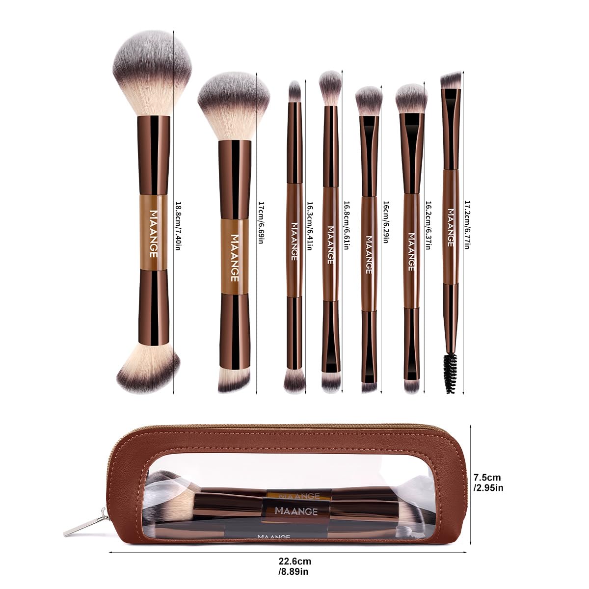 MAANGE lifestyle flatlay with makeup products illustrating everyday kit use