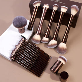 MAANGE brushes on a makeup table in lifestyle scene suggesting daily routine use