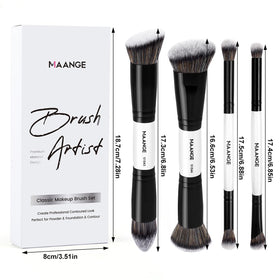 MAANGE brushes arranged on vanity inspiring organized, professional routine
