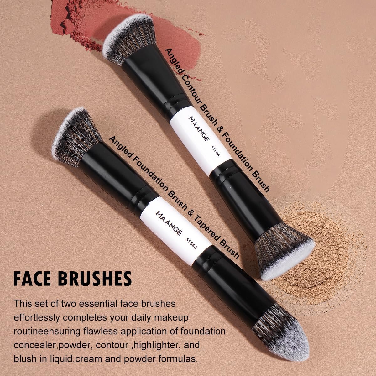 MAANGE detailed bristle texture showing soft, non-shedding synthetic fibers