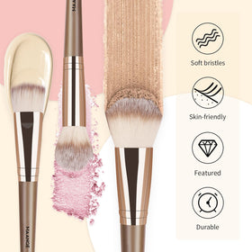 MAANGE travel roll with brushes organized for convenient storage
