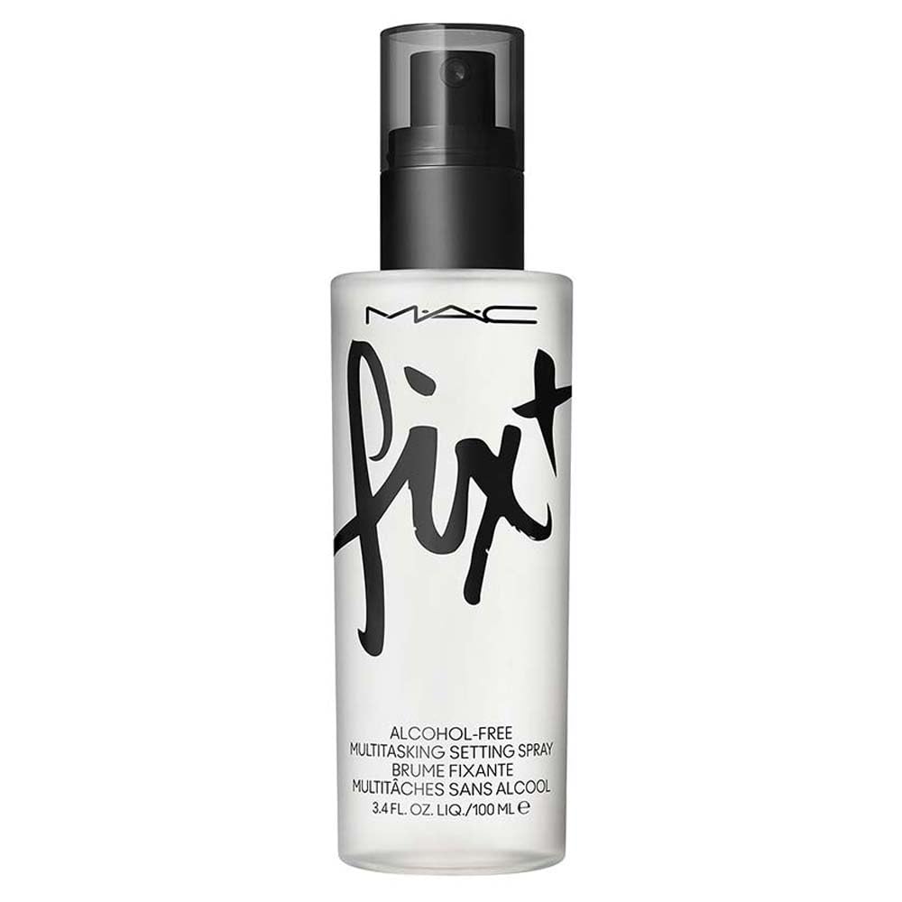 MAC Fixt Original mist settling on skin texture close-up showing natural finish benefit
