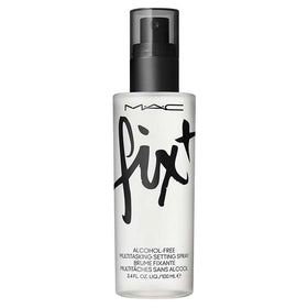 MAC Fixt Original mist settling on skin texture close-up showing natural finish benefit