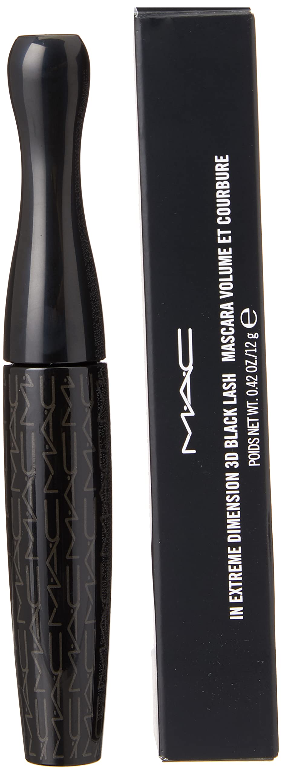 MAC oversized brush close-up coating lashes evenly for separation and volume