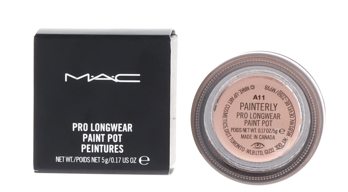 MAC Paint Pot Painterly applied on eyelid in use for long-wear canvas