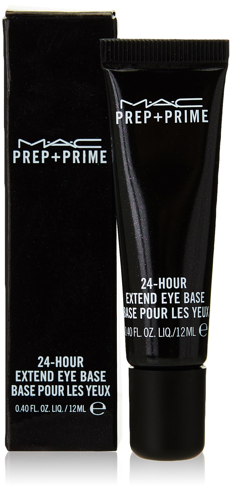 MAC Prep Plus Prime front packaging showing compact primer tube and branding benefits