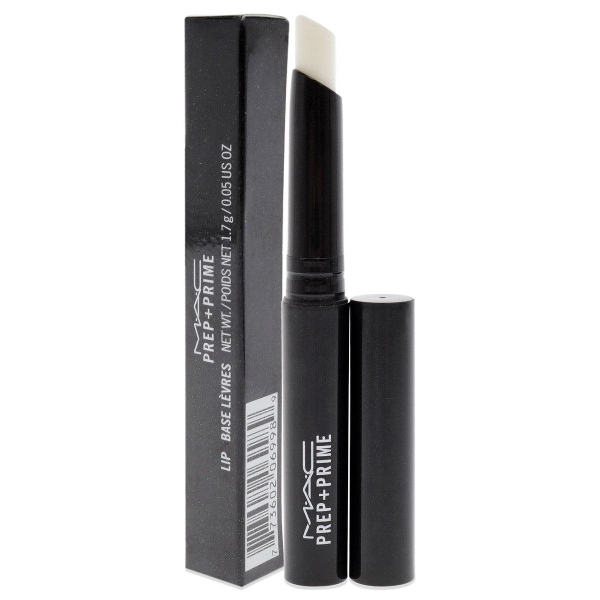 MAC Prep + Prime Lip next to coin showing small travel-friendly size and convenience