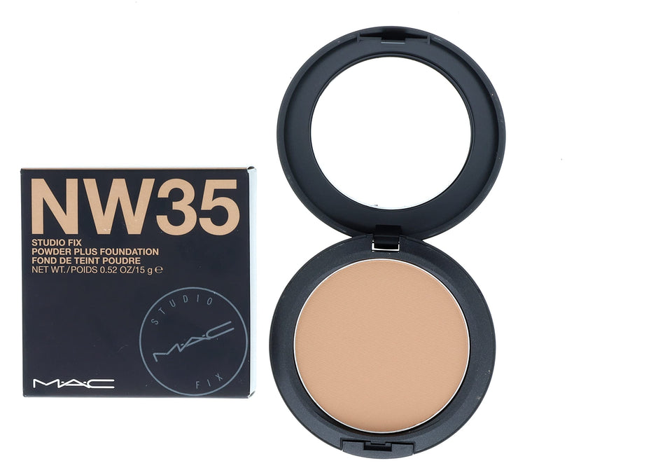 MAC Studio Fix compact top view showing sleek packaging and portability