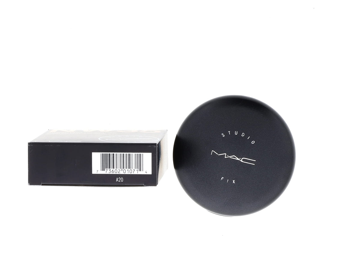 MAC Studio Fix beside common items to show 15g compact size and travel convenience