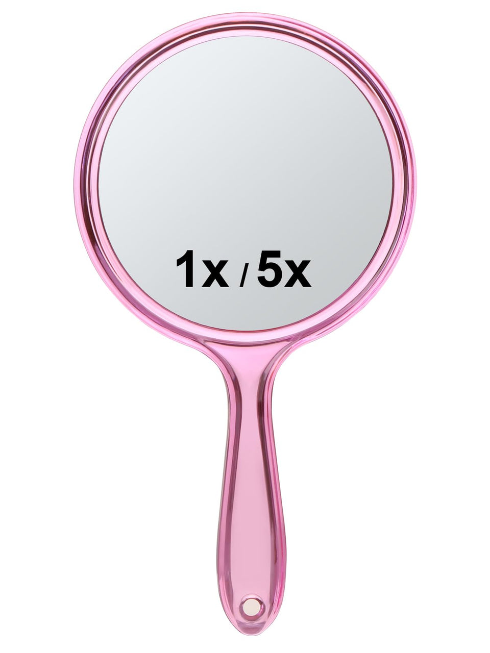 Macaki front view pink showing large 1X mirror for effortless makeup