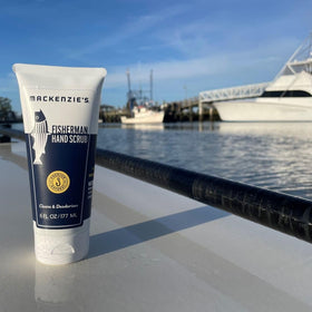 MacKenzie's ingredient label with natural components visible, communicating biodegradable safety