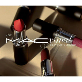 MAC lifestyle image outdoors showing Velvet Teddy on lips for natural look