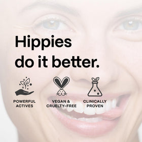 Mad Hippie in bathroom routine showing application and hydration