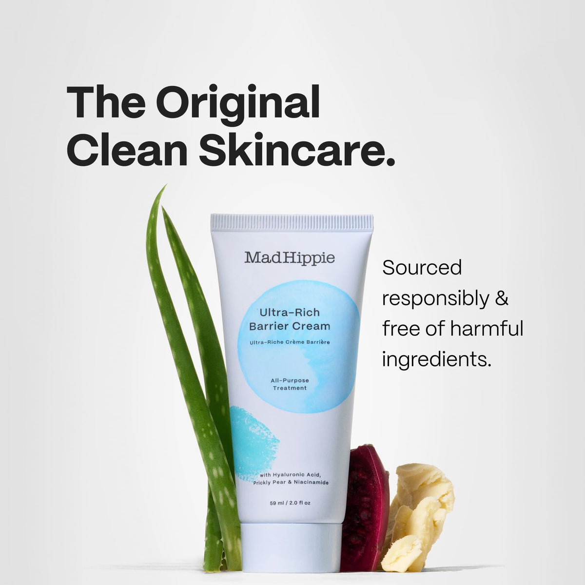 Mad Hippie ceramide and hyaluronic graphic illustrating barrier repair benefits