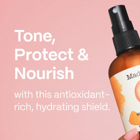 Mad Hippie ingredients flatlay featuring vitamin C and Tremella