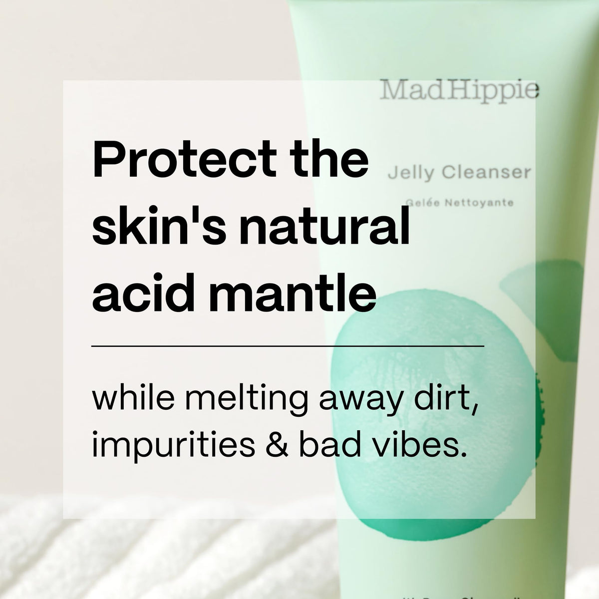 Mad Hippie cleanser emulsifying in hand for gentle removal