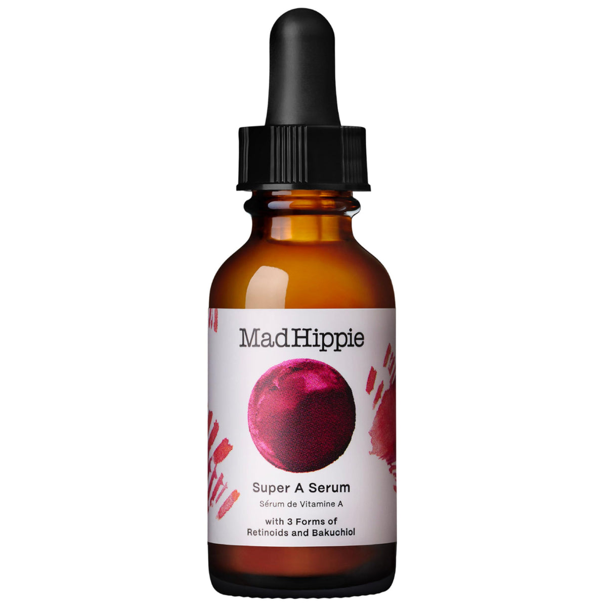 Mad Hippie front bottle view showing product and benefits