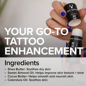 Mad Rabbit balm stick cap removed and twist mechanism visible for easy application