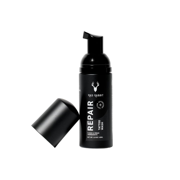 Mad Rabbit front packaging showing unscented tattoo soap benefit