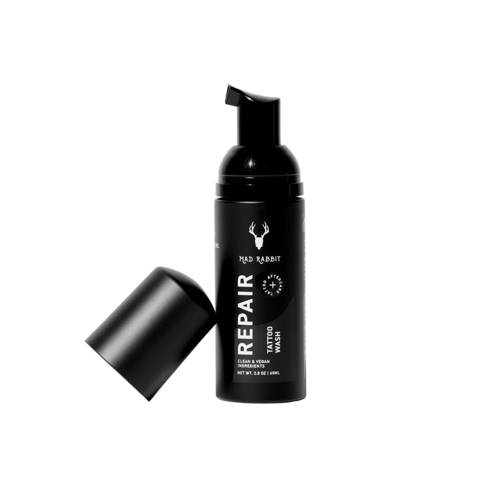 Mad Rabbit front packaging showing unscented tattoo soap benefit