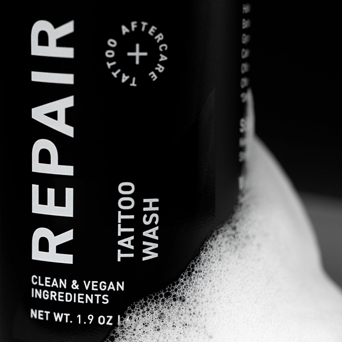 Mad Rabbit pump dispensing gentle foam for clean tattoos