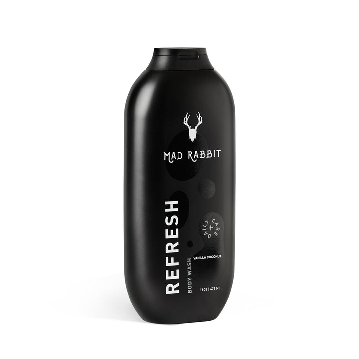 Mad Rabbit front packaging showing 16oz bottle and label, highlights gentle formula