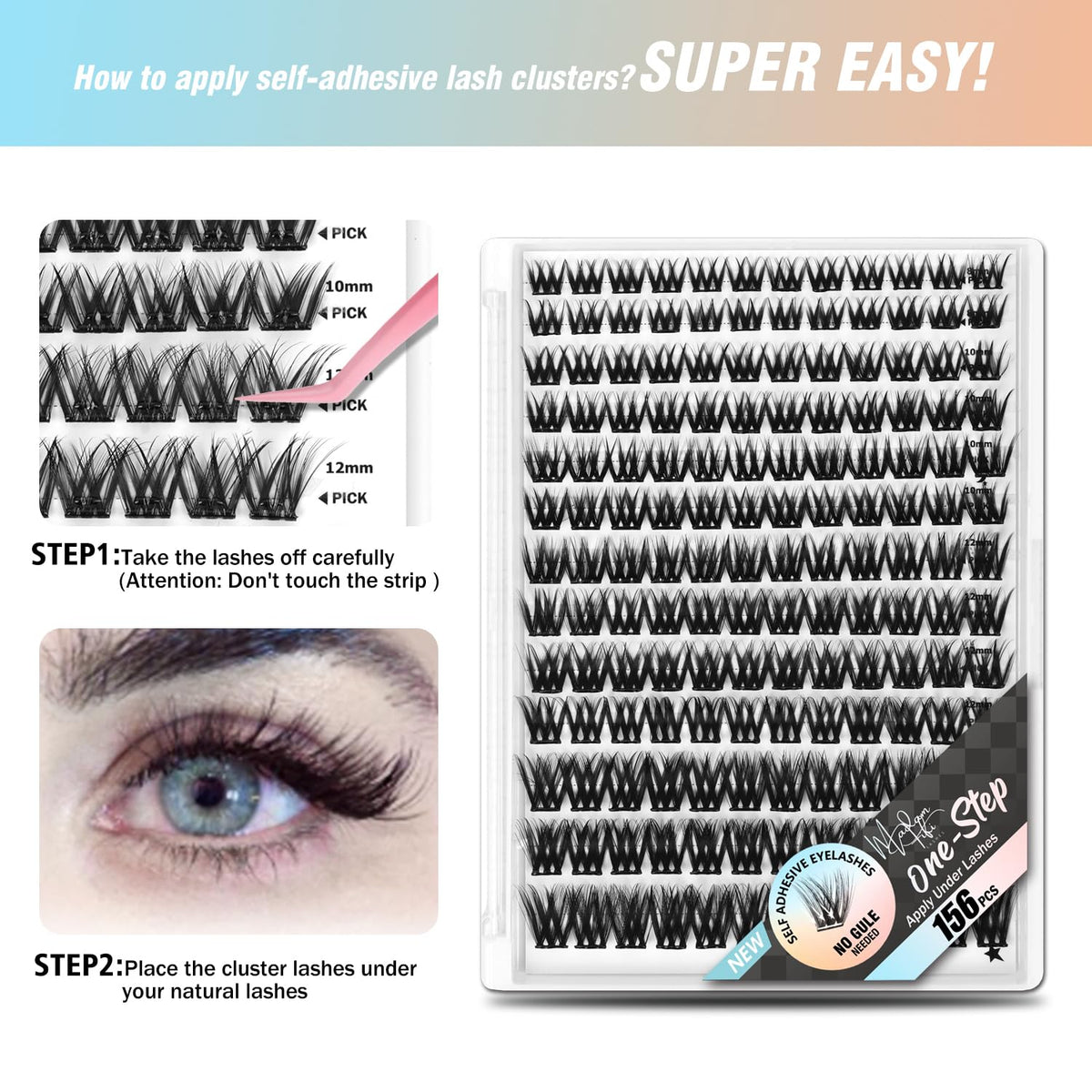 Madam Fifi model wearing lashes showing natural blend and instant glam benefit