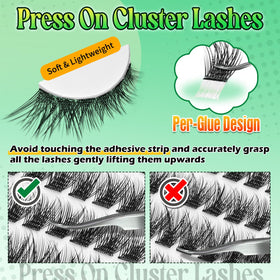 Madam Fifi clusters beside ruler for size comparison and clear 8–16mm length options