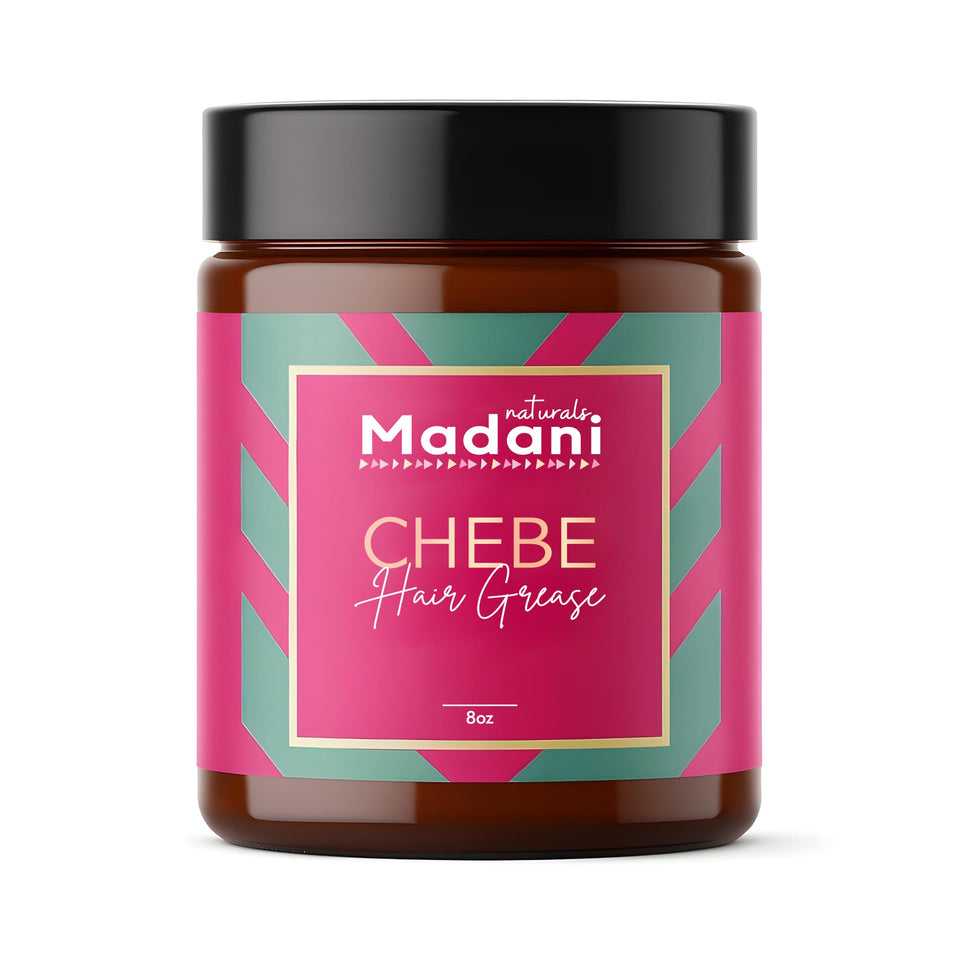 Madani Naturals jar front view showing product branding and packaging benefit