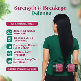 Madani Naturals Chebe and rosemary display highlighting natural ingredients and nourishment