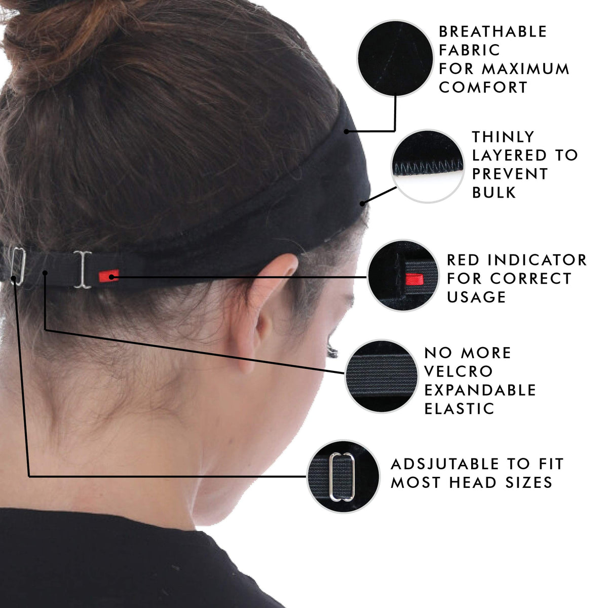 Madison Headwear adjustable elastic back for custom tension