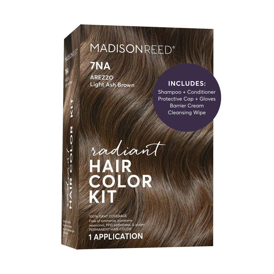 Madison Reed front packaging showing shade 7NA and benefits