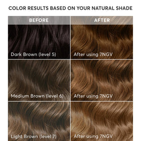 Texture swatch of 7NGV Lucca Brown showing warm golden-brown dimension