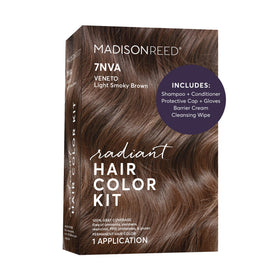 Madison Reed front packaging showing product and shade benefits