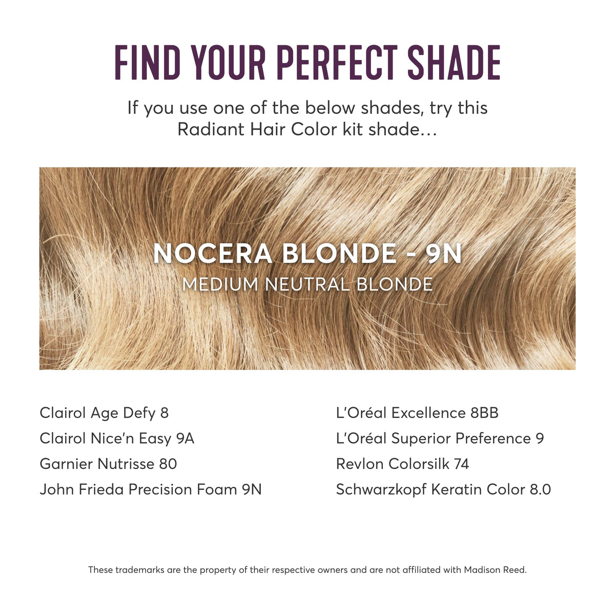 Madison Reed hair shine detail emphasizing conditioned, glossy finish
